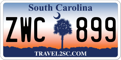 SC license plate ZWC899