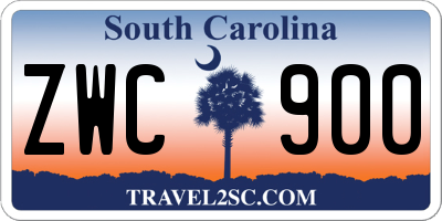 SC license plate ZWC900