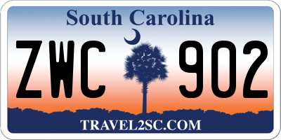 SC license plate ZWC902