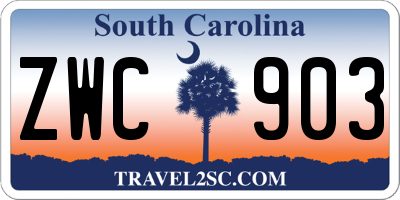 SC license plate ZWC903