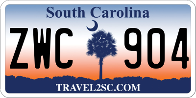 SC license plate ZWC904