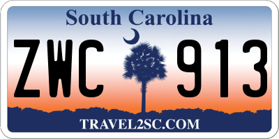 SC license plate ZWC913