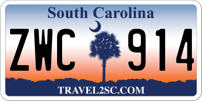 SC license plate ZWC914