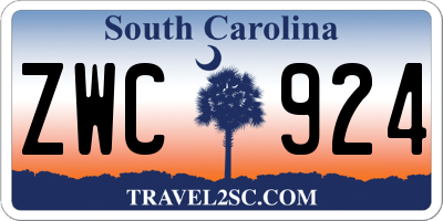 SC license plate ZWC924