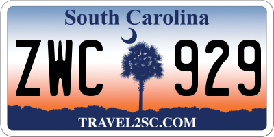 SC license plate ZWC929