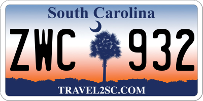 SC license plate ZWC932