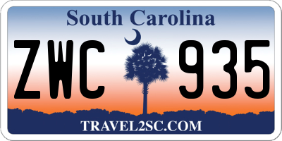 SC license plate ZWC935