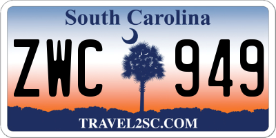 SC license plate ZWC949