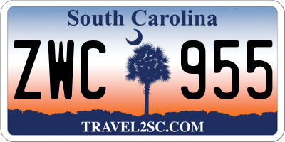 SC license plate ZWC955
