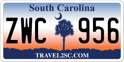 SC license plate ZWC956