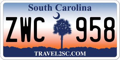 SC license plate ZWC958