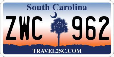 SC license plate ZWC962
