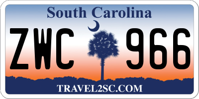 SC license plate ZWC966