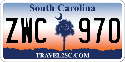 SC license plate ZWC970