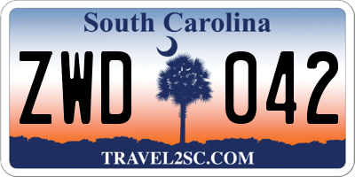 SC license plate ZWD042