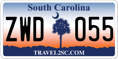 SC license plate ZWD055