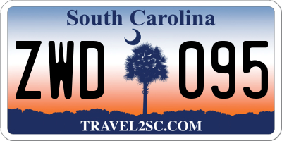 SC license plate ZWD095