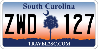 SC license plate ZWD127