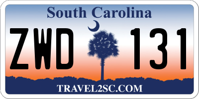 SC license plate ZWD131