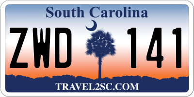 SC license plate ZWD141