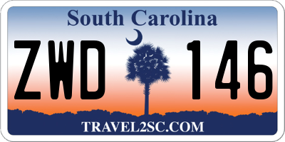 SC license plate ZWD146