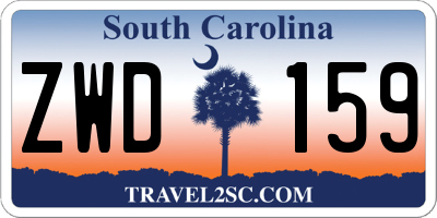 SC license plate ZWD159