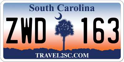 SC license plate ZWD163