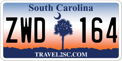SC license plate ZWD164