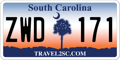 SC license plate ZWD171