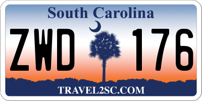 SC license plate ZWD176