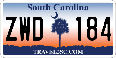 SC license plate ZWD184