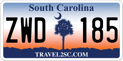 SC license plate ZWD185
