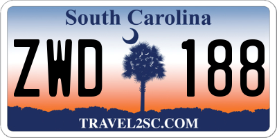 SC license plate ZWD188