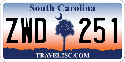 SC license plate ZWD251