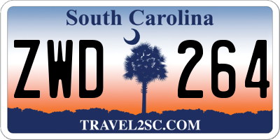SC license plate ZWD264