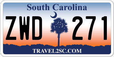 SC license plate ZWD271