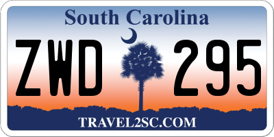 SC license plate ZWD295