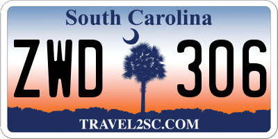 SC license plate ZWD306