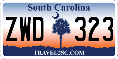 SC license plate ZWD323