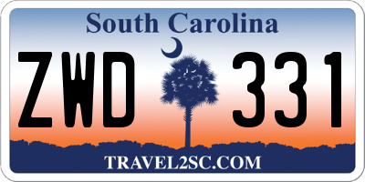 SC license plate ZWD331