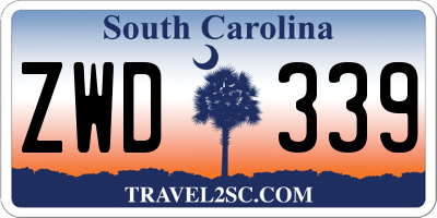SC license plate ZWD339