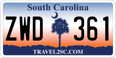 SC license plate ZWD361