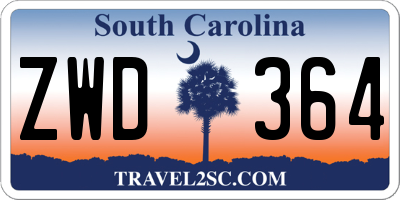 SC license plate ZWD364