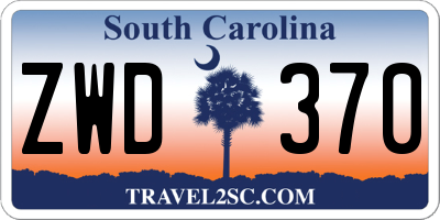 SC license plate ZWD370