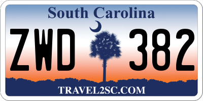 SC license plate ZWD382