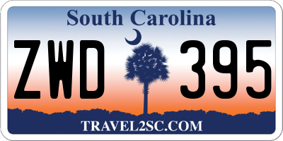 SC license plate ZWD395