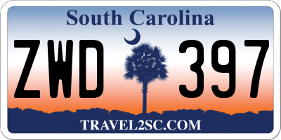 SC license plate ZWD397