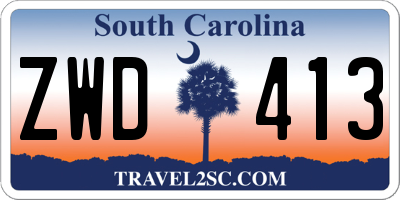 SC license plate ZWD413