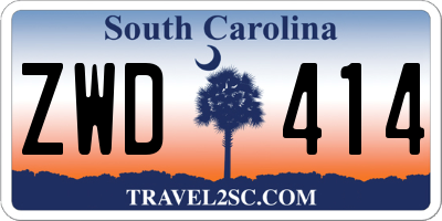 SC license plate ZWD414