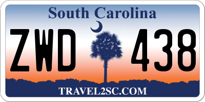 SC license plate ZWD438